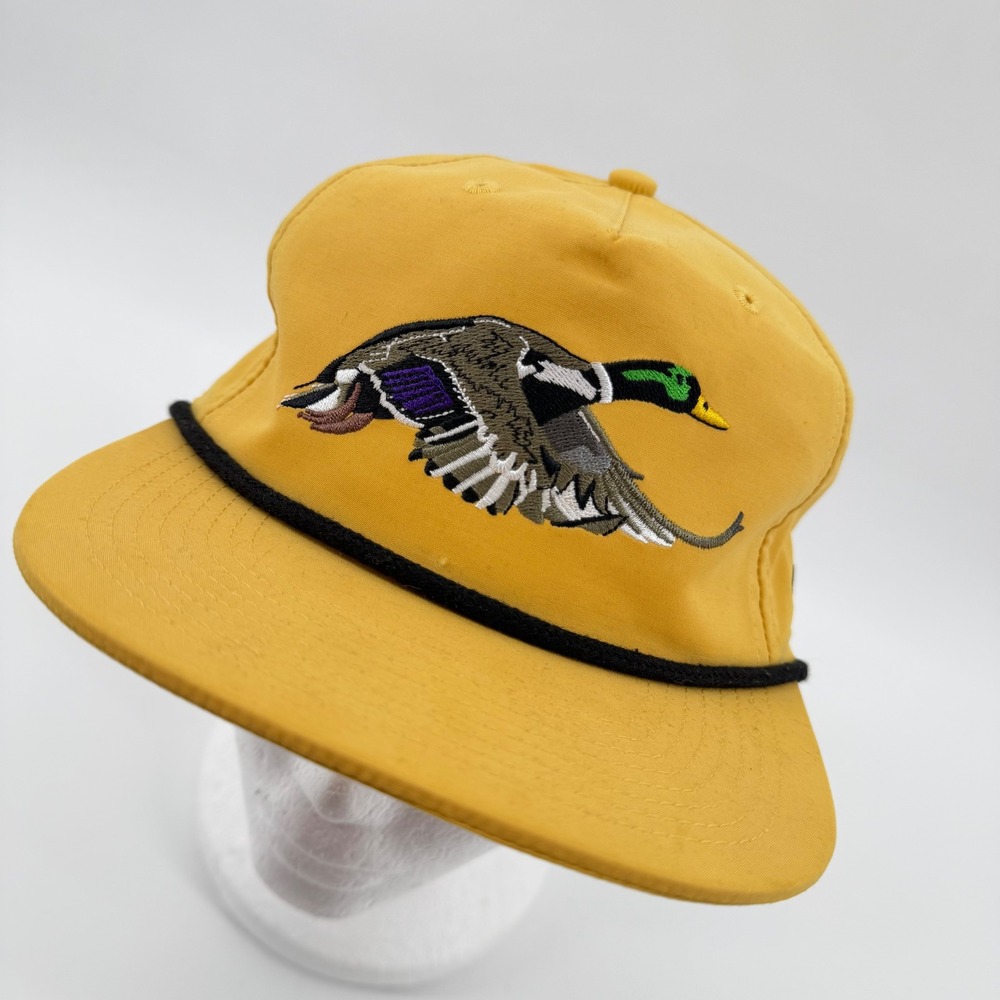 Duck Camp Yellow Mallard Duck Embroidered‎ Baseball Cap Outdoor Goods